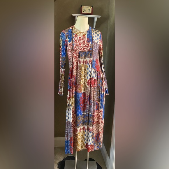 ZARA Trafaluc collection Floral Cottage Core Boho Prairie Midi Dress - Picture 11 of 14